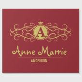 Personalized Rose Dial Women’s Elegant Custom Time Geschenkpapier (Flach)