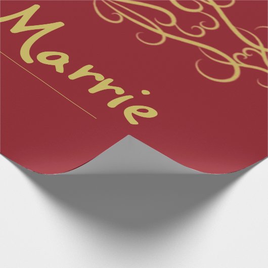 Personalized Rose Dial Women’s Elegant Custom Time Geschenkpapier (Ecke)