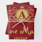 Personalized Rose Dial Women’s Elegant Custom Time Geschenkpapier Set (Beispiel)