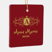 Personalized Rose Dial Women’s Elegant Custom Time Keramikornament (Rechts)