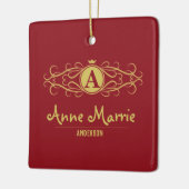 Personalized Rose Dial Women’s Elegant Custom Time Keramikornament (Links)