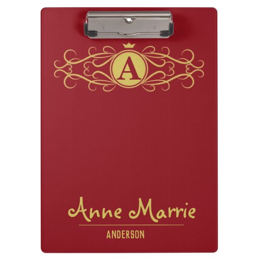 Personalized Rose Dial Women’s Elegant Custom Time Klemmbrett (Vorderseite)