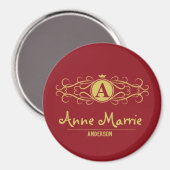 Personalized Rose Dial Women’s Elegant Custom Time Magnet (Vorderseite/Rückseite)