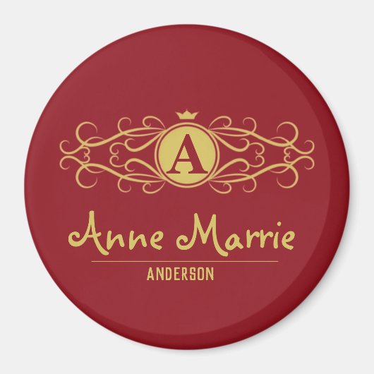 Personalized Rose Dial Women’s Elegant Custom Time Magnet (Vorne)