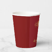 Personalized Rose Dial Women’s Elegant Custom Time Pappbecher (Rechts)