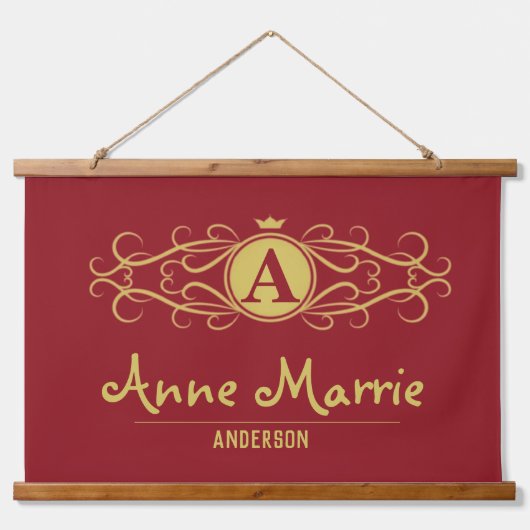 Personalized Rose Dial Women’s Elegant Custom Time Wandteppich Mit Holzrahmen (Vorne)