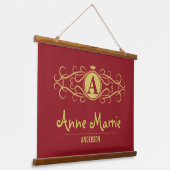 Personalized Rose Dial Women’s Elegant Custom Time Wandteppich Mit Holzrahmen (Gewinkelt)