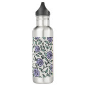 Personalized Rose Girly Cute Garden Purple Vines Edelstahlflasche (Links)