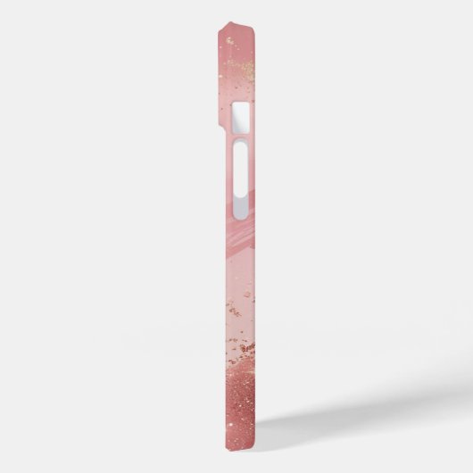 Personalized Rose Gold Glitter Phone Case – Custom (Rückseite / Links)