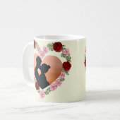 Personalized Rose Heart Photo Mug Kaffeetasse (Vorderseite Links)