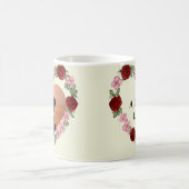Personalized Rose Heart Photo Mug Kaffeetasse (Mittel)