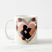 Personalized Rose Heart Photo Mug Kaffeetasse (Links)