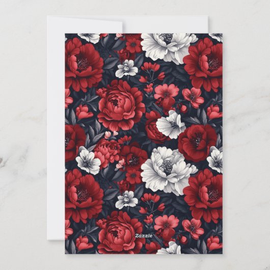 Personalized Rose Luxury Spring Birthday Einladung (Rückseite)