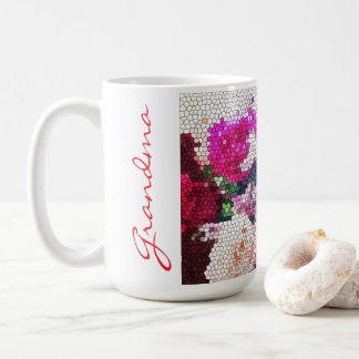 Personalized Rose Mosaic Coffee/ Tea Mug Kaffeetasse