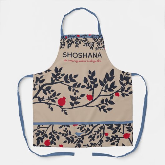 Personalized Rosh Hashanah Pomegranate Schürze (Vorderseite)