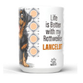 Personalized Rottweiler Custom Dog Mug 15oz Tasse