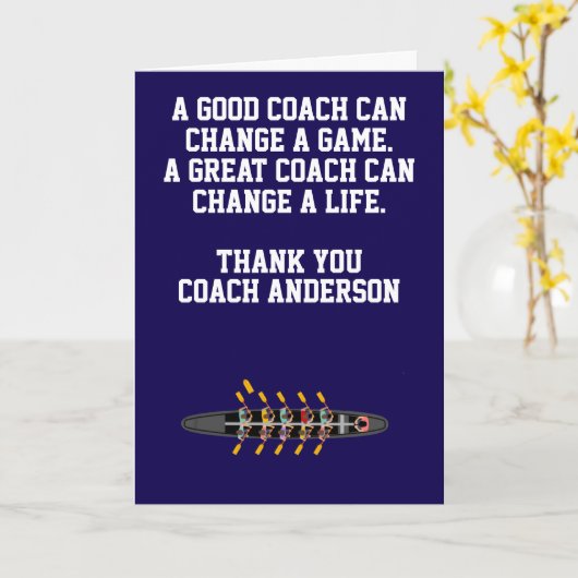 Personalized Rowing Coach From Team Rower Karte (Gelbe Blume)