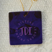 Personalized Royal Purple Tiara & Butterflies Keramikornament