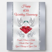 Personalized Ruby 40 year Anniversary Gift Ideas Fotoplatte (Vorderseite)