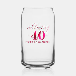 Personalized Ruby 40th Anniversary Keepsake Gift Dosenglas