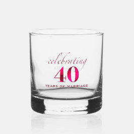 Personalized Ruby 40th Anniversary Keepsake Gift Whiskyglas