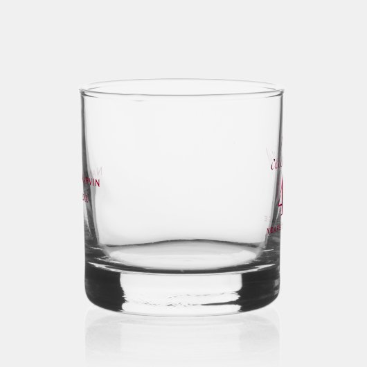 Personalized Ruby 40th Anniversary Keepsake Gift Whiskyglas (Rechts)
