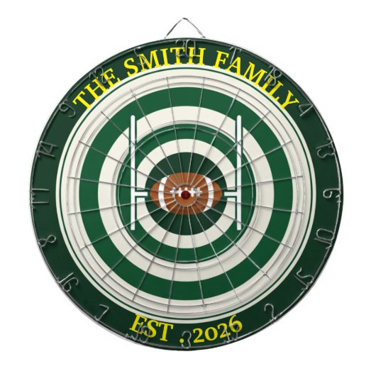 Personalized Rugby Field Dartboard Wall Art Decor Dartscheibe (vorne)
