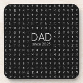 Personalized Runic Symbols Stone Coaster for Dads Getränkeuntersetzer (Vorderseite)