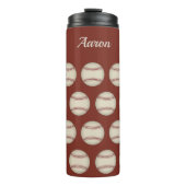 Personalized Rust Baseball Thermal Tumbler Gift Thermosbecher (Vorderseite)