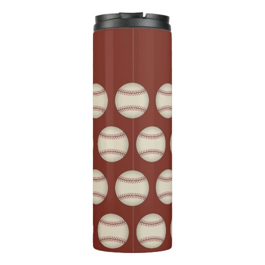 Personalized Rust Baseball Thermal Tumbler Gift Thermosbecher (Rückseite)