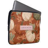 Personalized Rustic Autumn Pumpkin Harvest Laptopschutzhülle (Vorne Rechts)