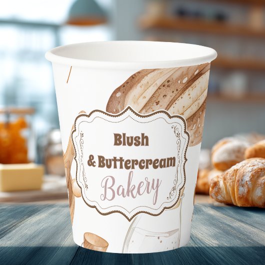 Personalized Rustic Baking Business Pappbecher