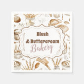 Personalized Rustic Baking Business Serviette (Vorderseite)