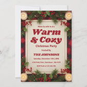 Personalized Rustic Cabin Christmas Party Einladung (Vorderseite)