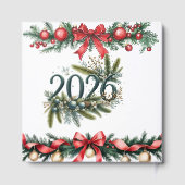 Personalized Rustic Christmas Foil Guestbook | Vin Gästebuch (Rückseite)