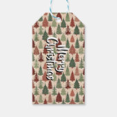 Personalized Rustic Christmas Tree Geschenkanhänger (Vorderseite)