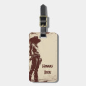Personalized Rustic Cowgirl Western Party  Gepäckanhänger (Vorderseite vertikal)