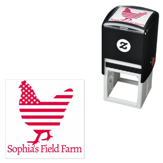 Personalized Rustic Farm Fresh Name Chicken egg Permastempel (Beispiel)