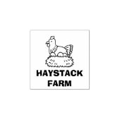 Personalized Rustic Hen Name Egg Love Gummistempel (Prägung)