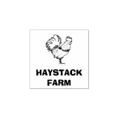 Personalized Rustic Hen Name Egg Love Gummistempel (Prägung)