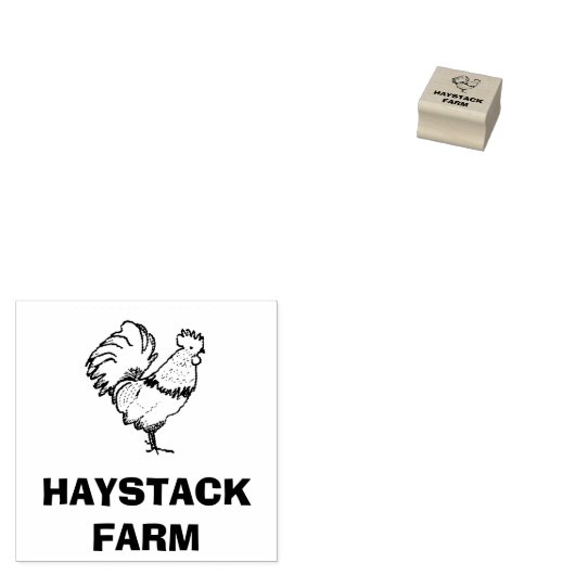 Personalized Rustic Hen Name Egg Love Gummistempel (Stempel)