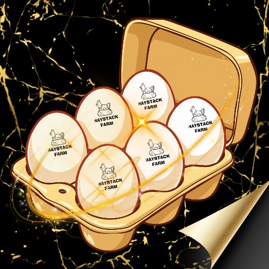 Personalized Rustic Hen Name Egg Love Gummistempel