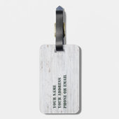 Personalized Rustic Mountain Gepäckanhänger (Rückseite vertikal)