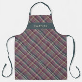 Personalized Rustic Plaid Tartan Cooking Grilling Schürze (Vorderseite)