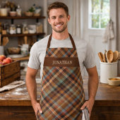 Personalized Rustic Tartan Plaid Cooking Grilling Schürze