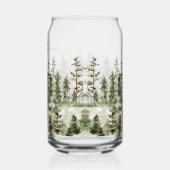 Personalized Rustic Watercolor Green Forest Dosenglas (Links)