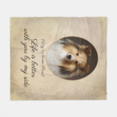 Personalized Sable Sheltie by My Side Fleecedecke (Vorderseite (Horizontal))