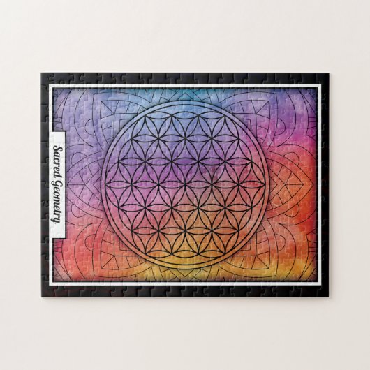 Personalized Sacred Geometry Flower of Life Puzzle (Horizontal)