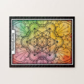 Personalized Sacred Geometry Metatron’s Cube Puzzle (Horizontal)