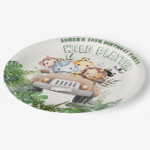 Personalized Safari Party Platter Jungle Birthday Pappteller (Schrägansicht)